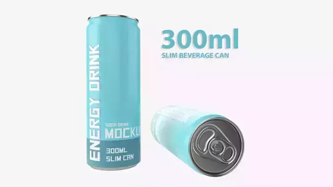 Beverage slim can 300ml 3D model