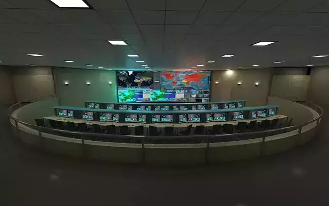 Mission Control Center 3D model