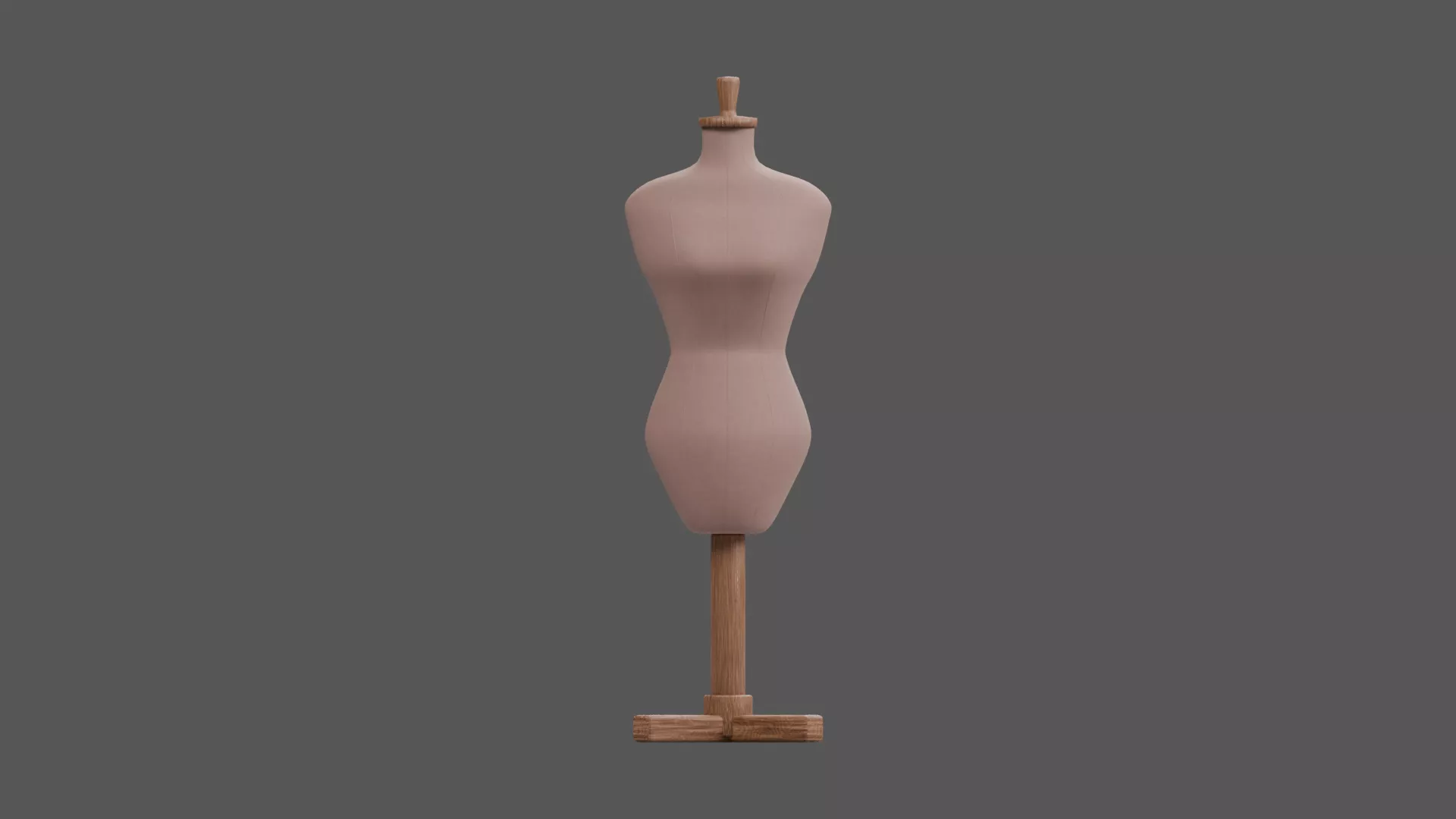 Rose Dressmaker Torso with Cross Foot Base Low-poly 3D model