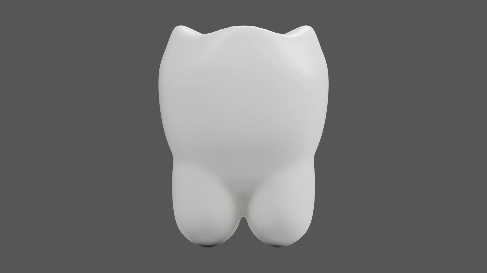Rounded Molar Anatomy Asset Low-poly 3D model