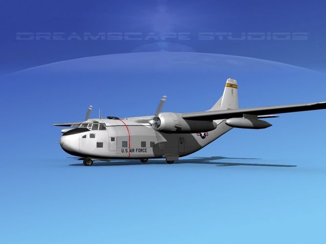 Fairchild C-123B Provider USAF 2 3D model