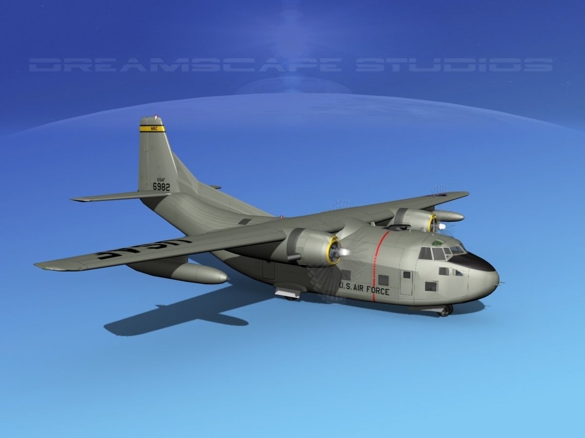 Fairchild C-123B Provider USAF 3 3D model_3