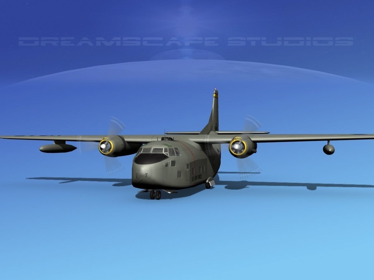 Fairchild C-123B Provider USAF 3 3D model_1