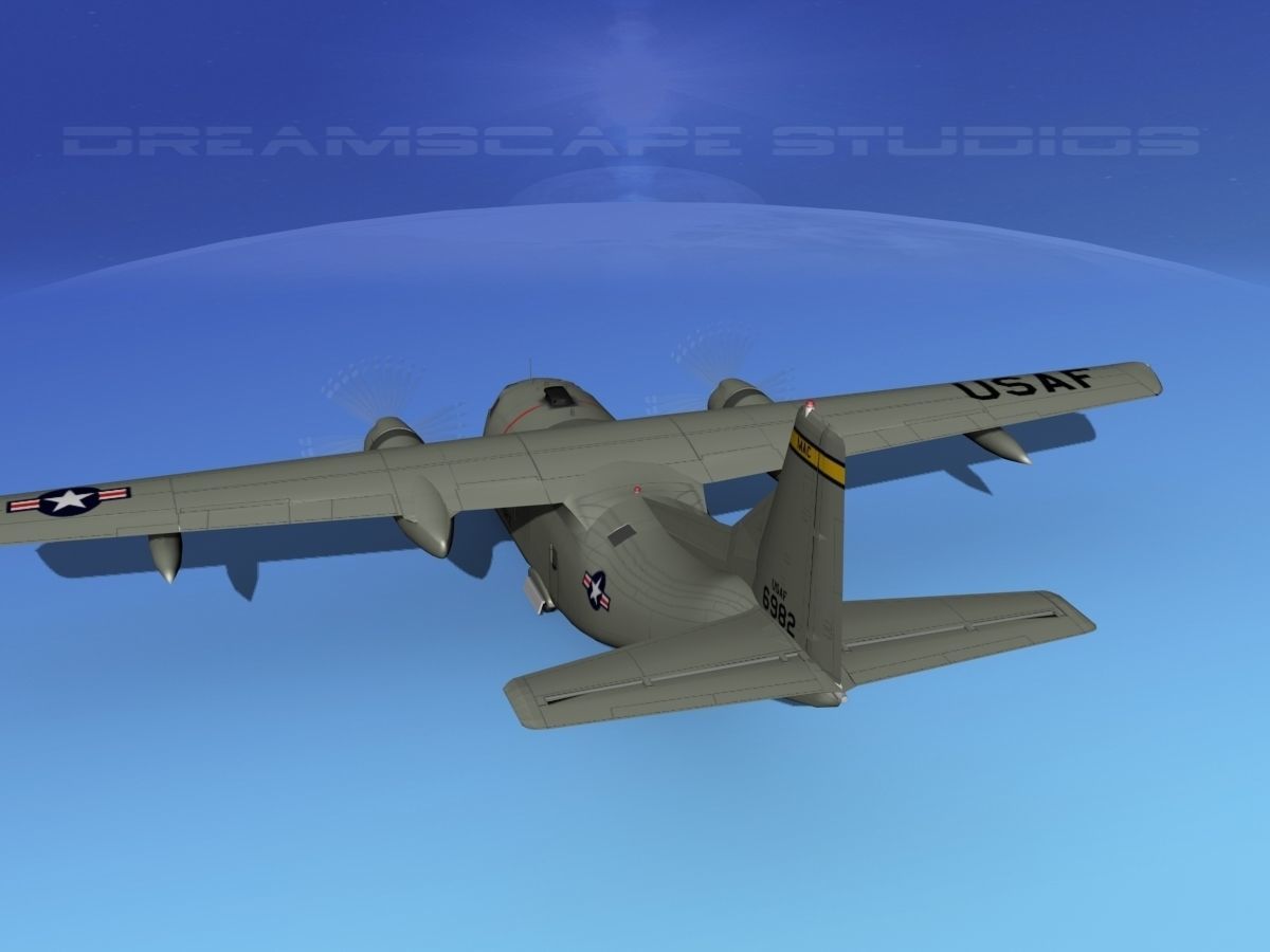 Fairchild C-123B Provider USAF 3 3D model_7