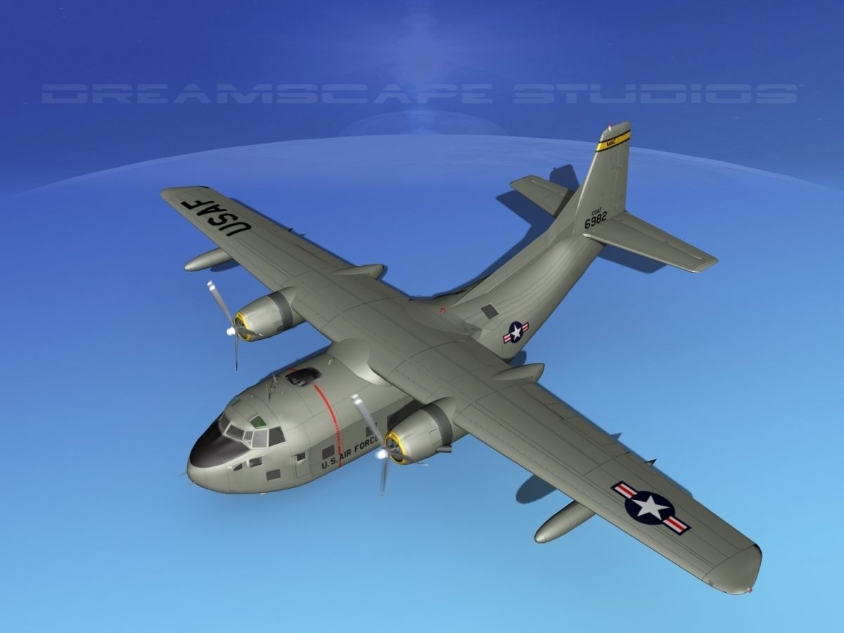 Fairchild C-123B Provider USAF 3 3D model_10