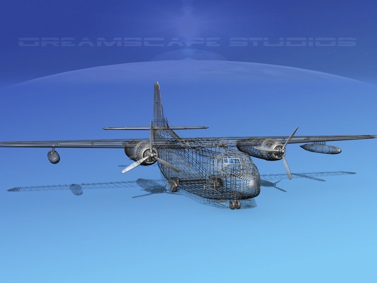 Fairchild C-123B Provider USAF 3 3D model_12