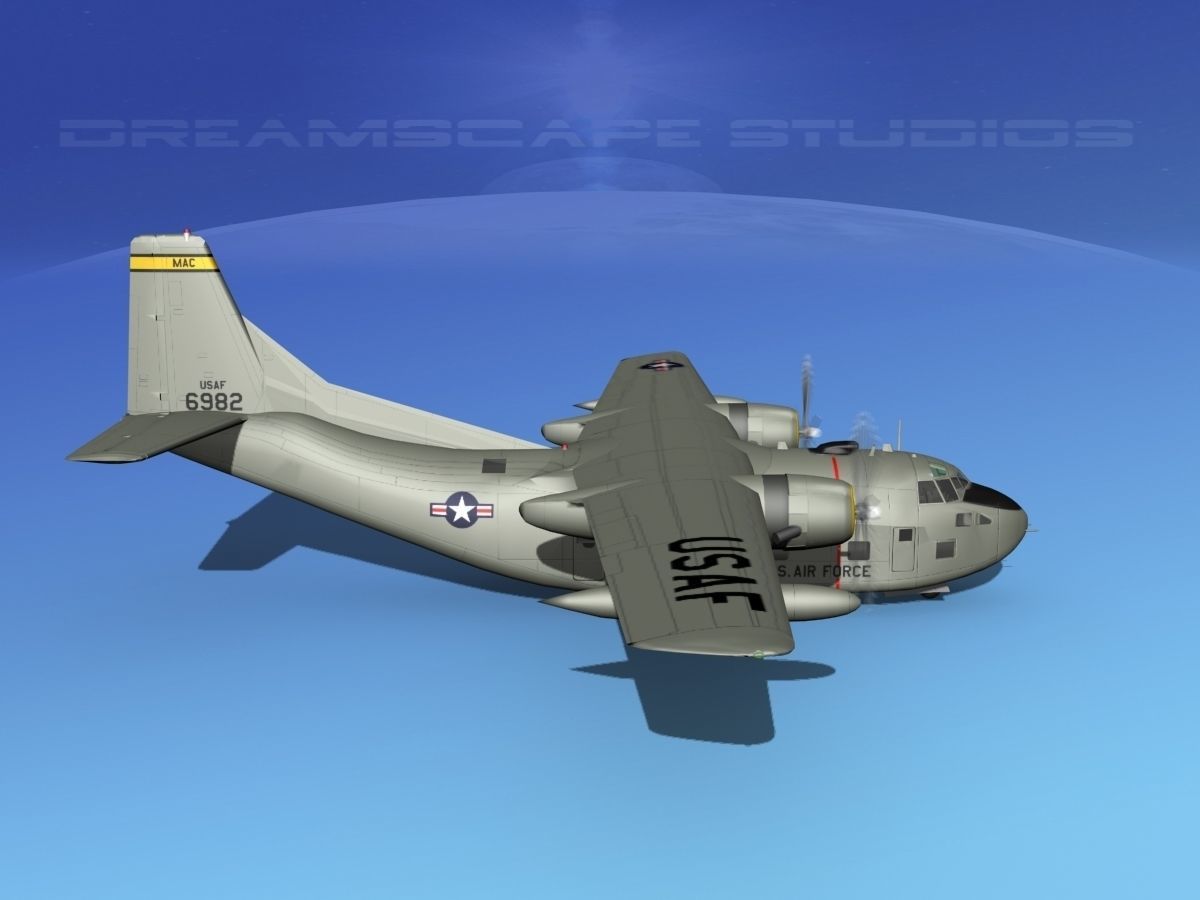 Fairchild C-123B Provider USAF 3 3D model_4