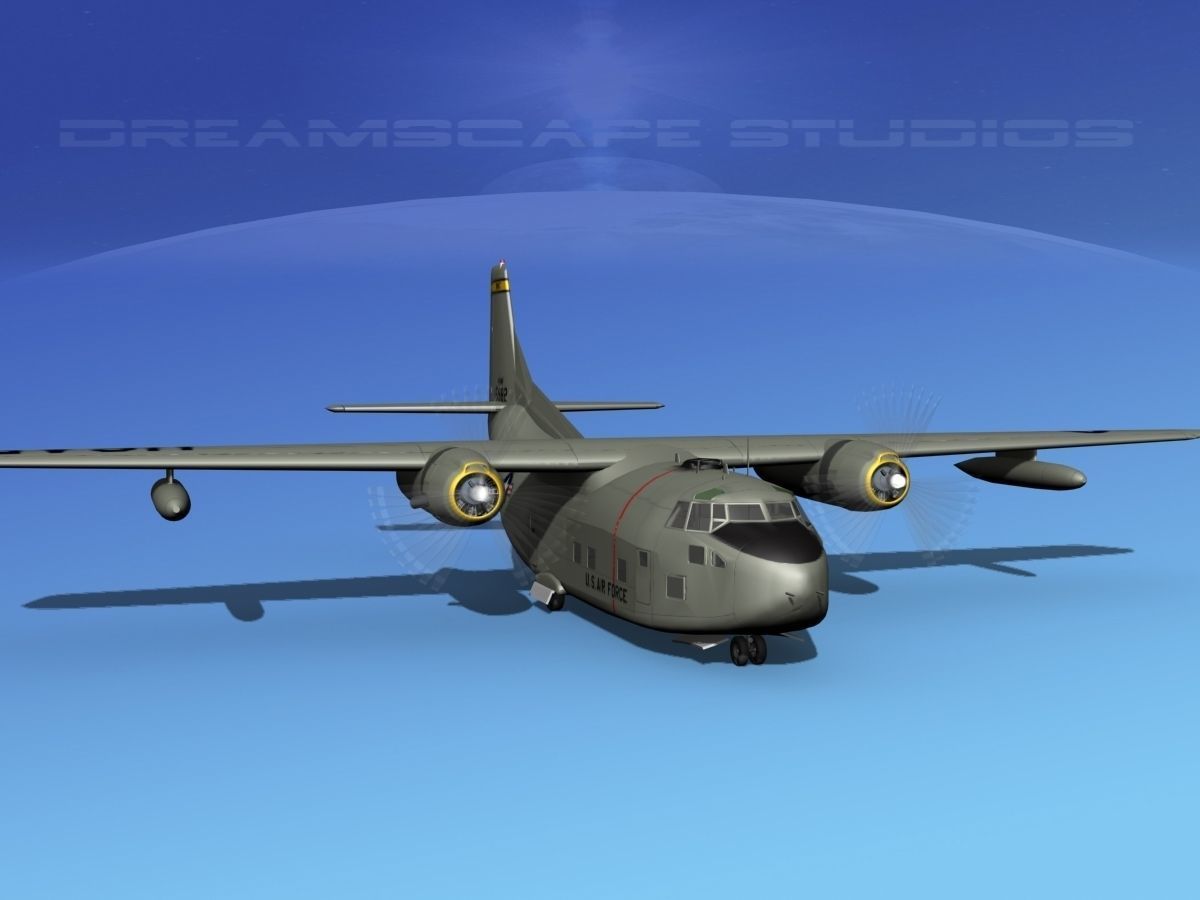 Fairchild C-123B Provider USAF 3 3D model_2
