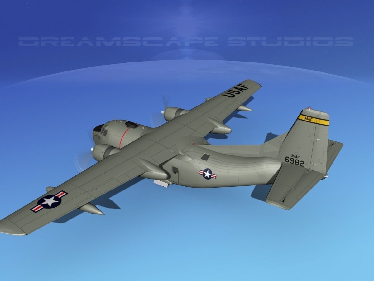 Fairchild C-123B Provider USAF 3 3D model_8