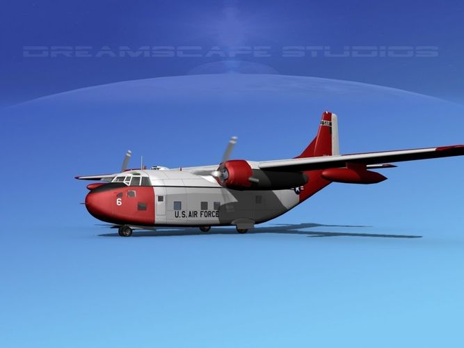 Fairchild C-123B Provider USAF Alaska 3D model