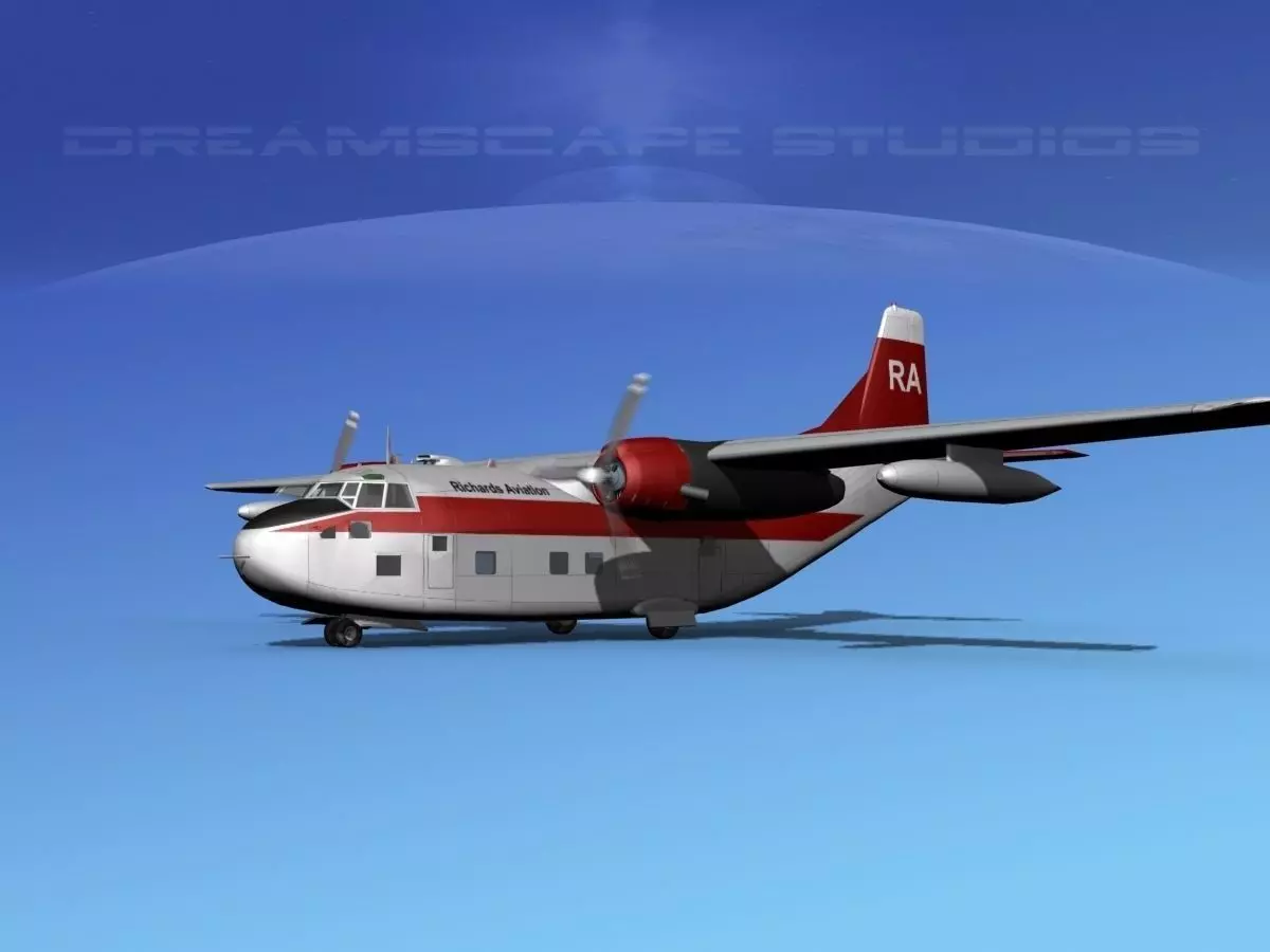 Fairchild C-123B Richards Aviation 3D model