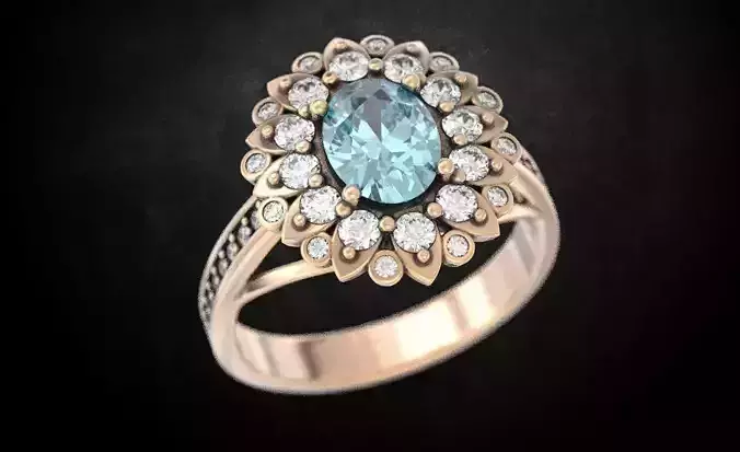 Ring with diamonds