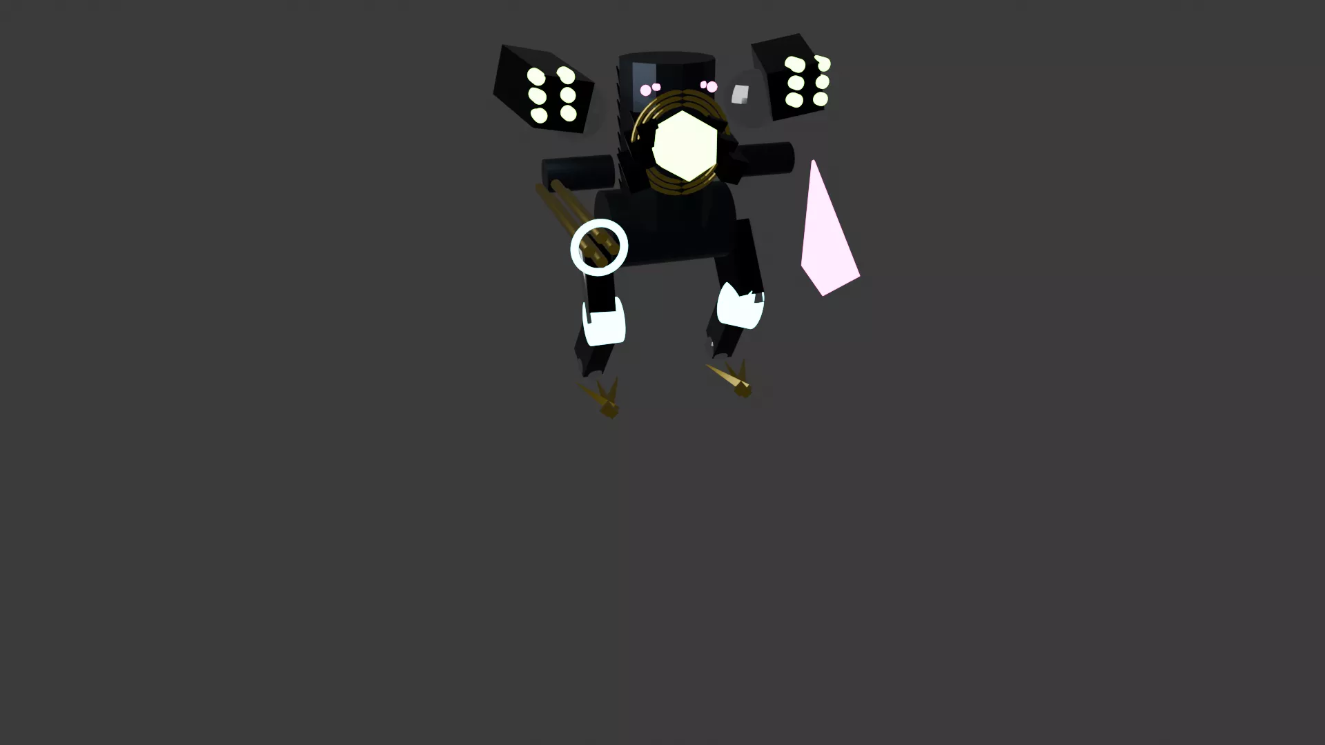Sci-Fi Cyberpunk Mech Walker - Game Ready Low Poly 3D Robot Free low-poly 3D model