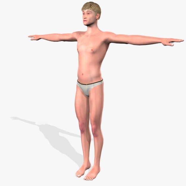Sexy Young Man A3 Low-poly 3D model_1