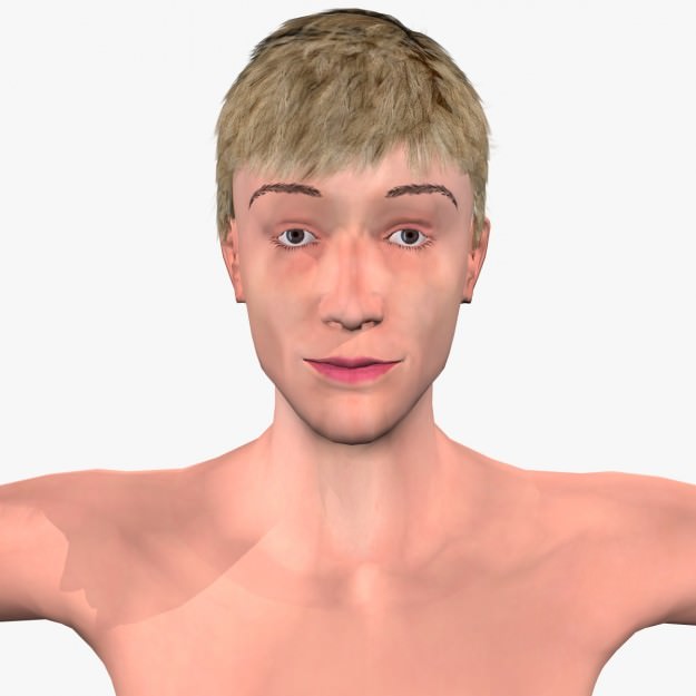 Sexy Young Man A3 Low-poly 3D model_5