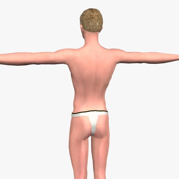 Sexy Young Man A3 Low-poly 3D model_11