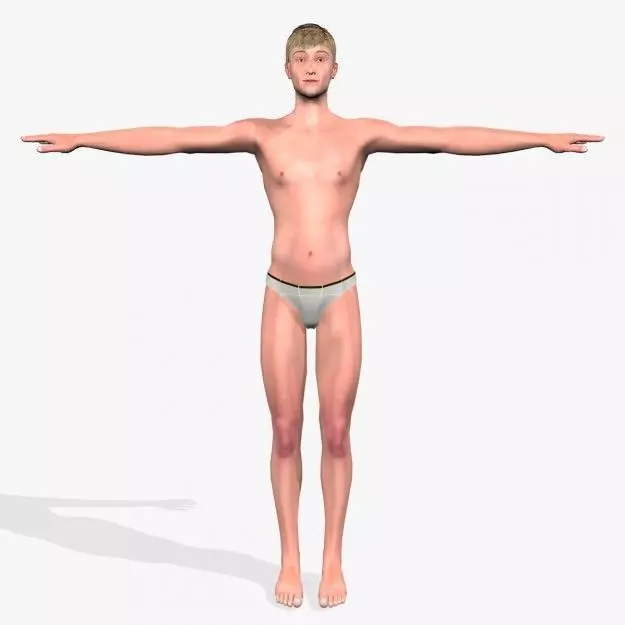 Sexy Young Man A3 Low-poly 3D model_0