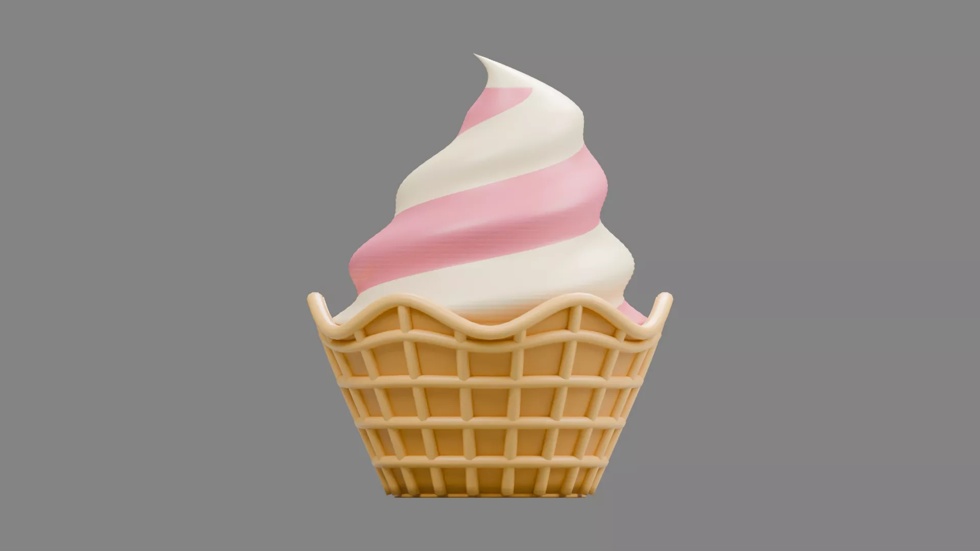 Ice Cream Low-poly 3D model