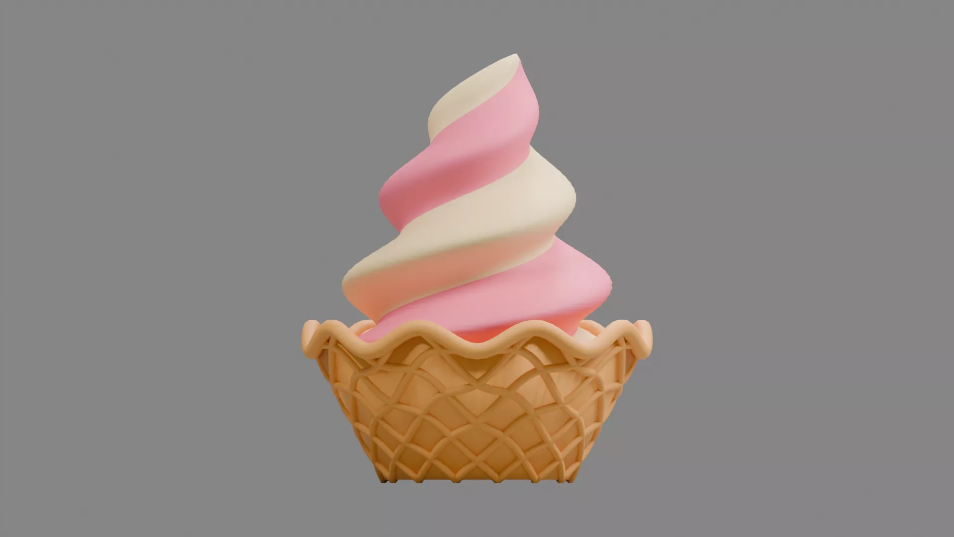 Ice Cream Low-poly 3D model