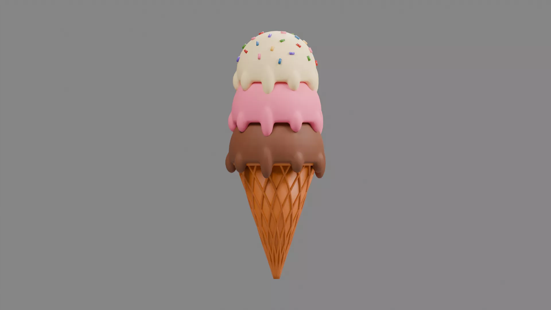 Ice Cream Low-poly 3D model