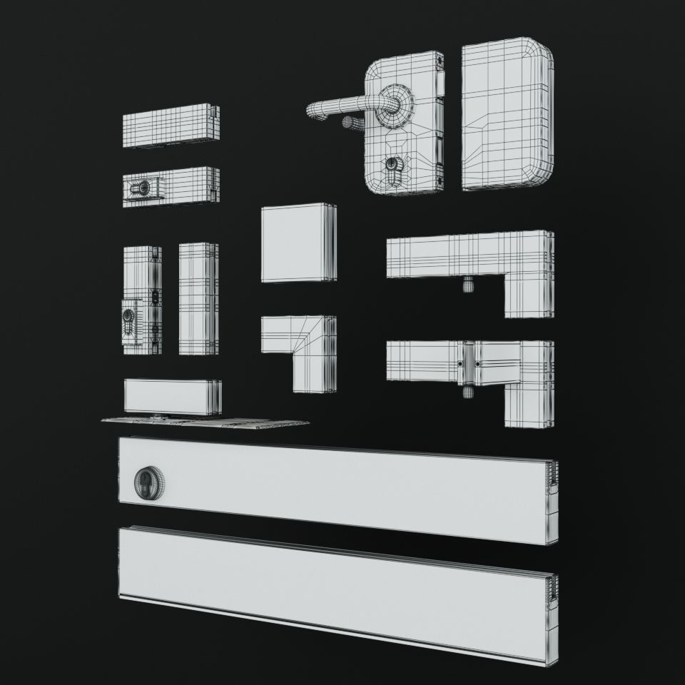 Fittings For Glass Doors 3D model_8