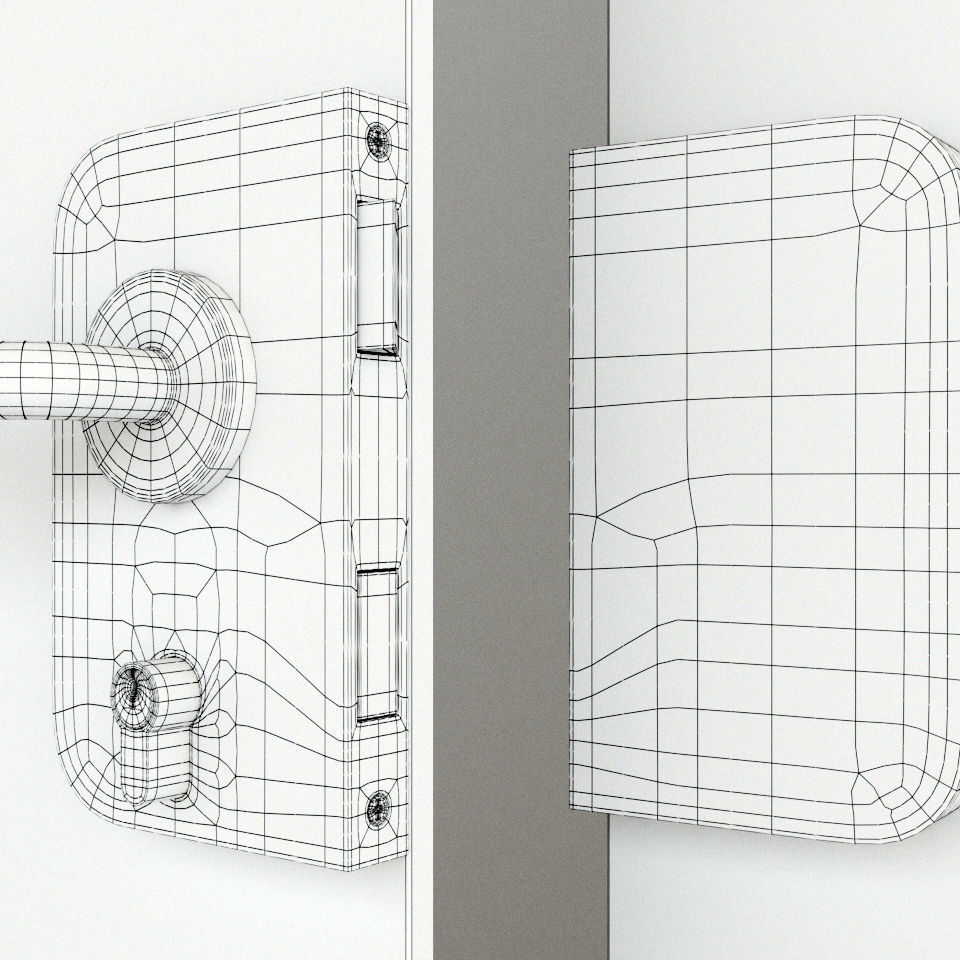 Fittings For Glass Doors 3D model_6