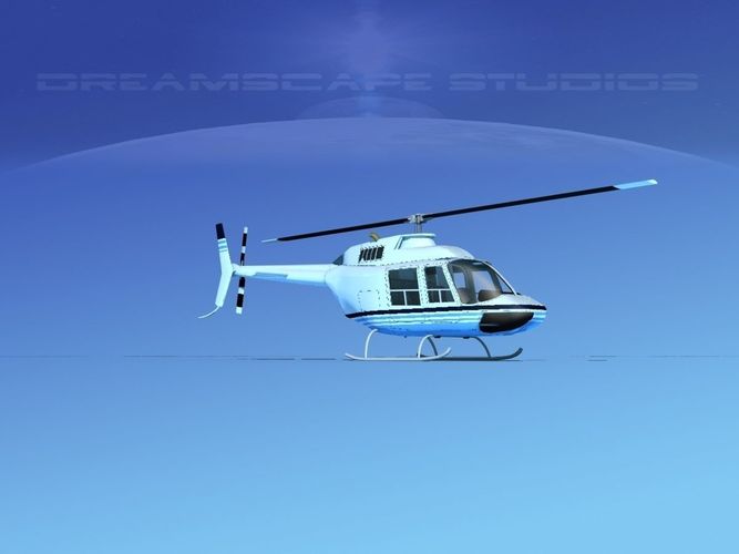 Bell 206 Jet Ranger V08 3D model