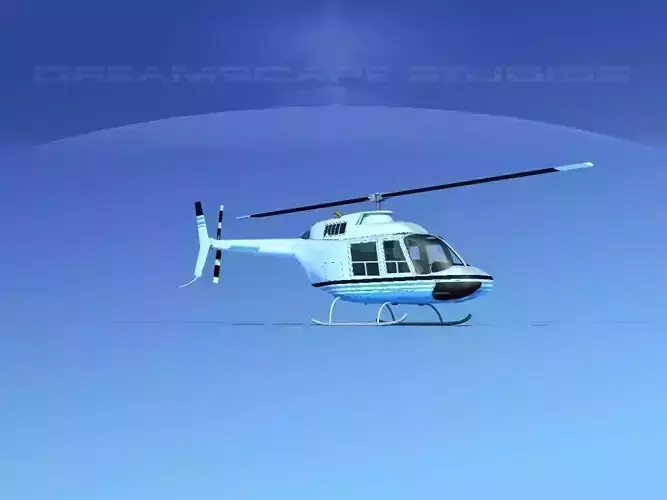 Bell 206 Jet Ranger V08 3D model