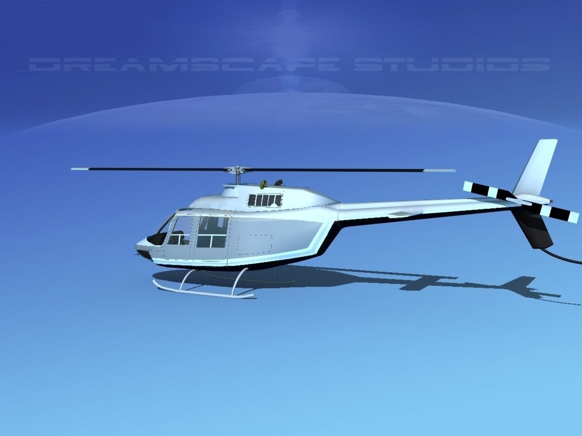 Bell 206 Jet Ranger V22 3D model_7