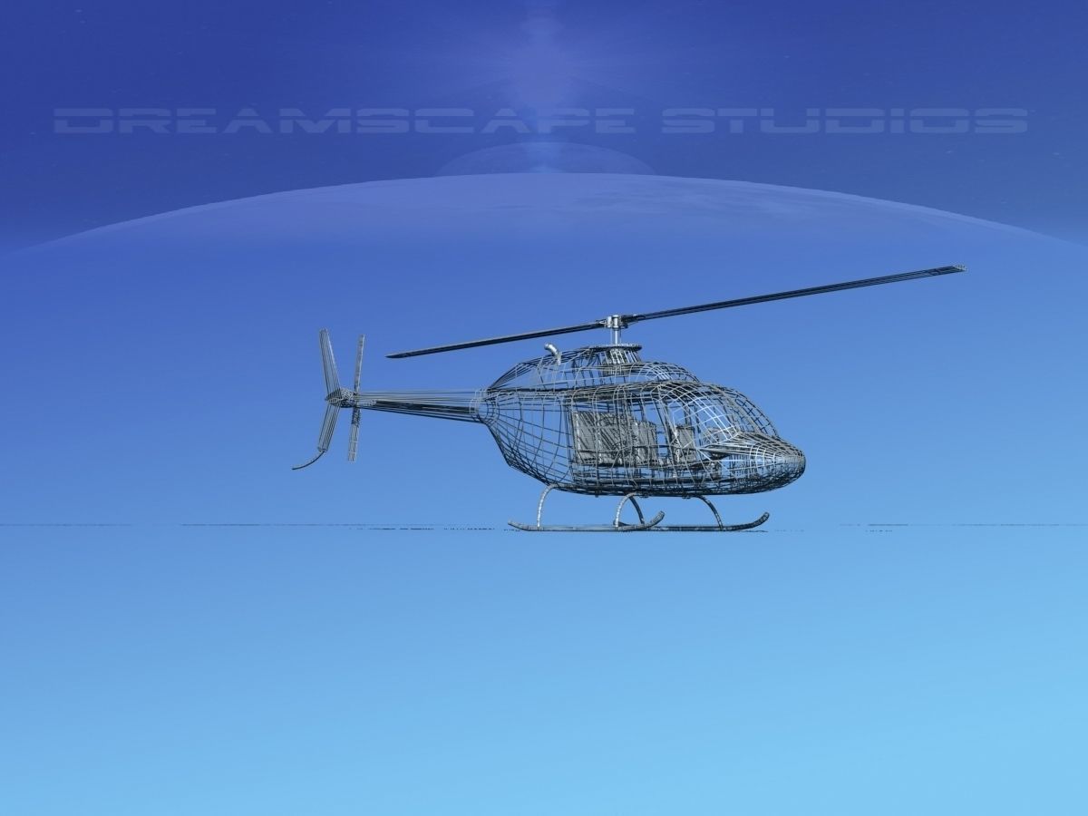Bell 206 Jet Ranger V22 3D model_17