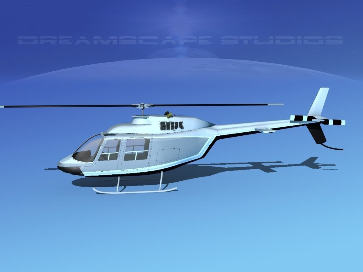 Bell 206 Jet Ranger V22 3D model_8