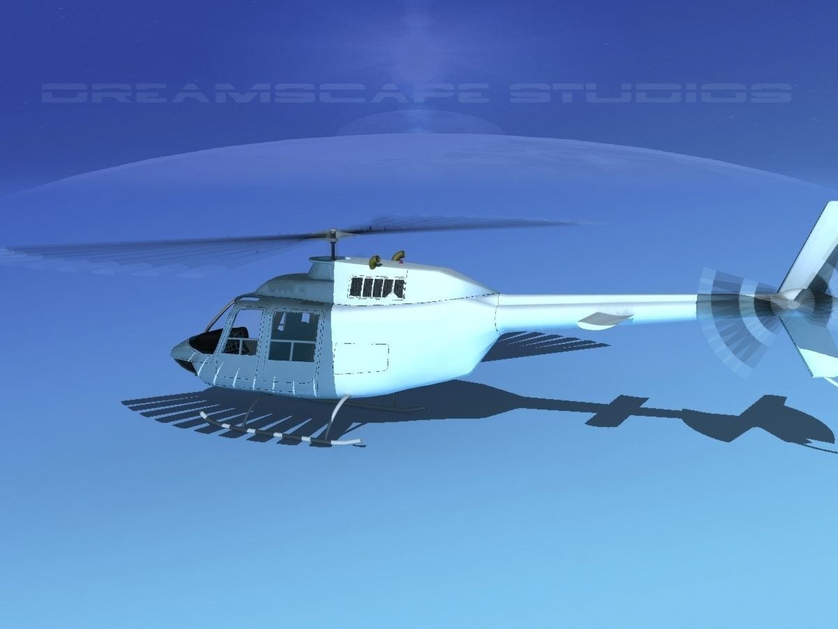 Bell 206 Jet Ranger V22 3D model_16