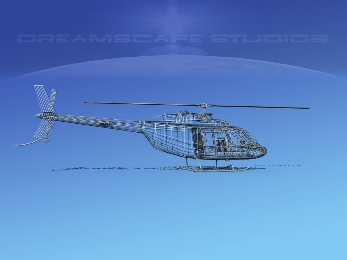 Bell 206 Jet Ranger V22 3D model_18