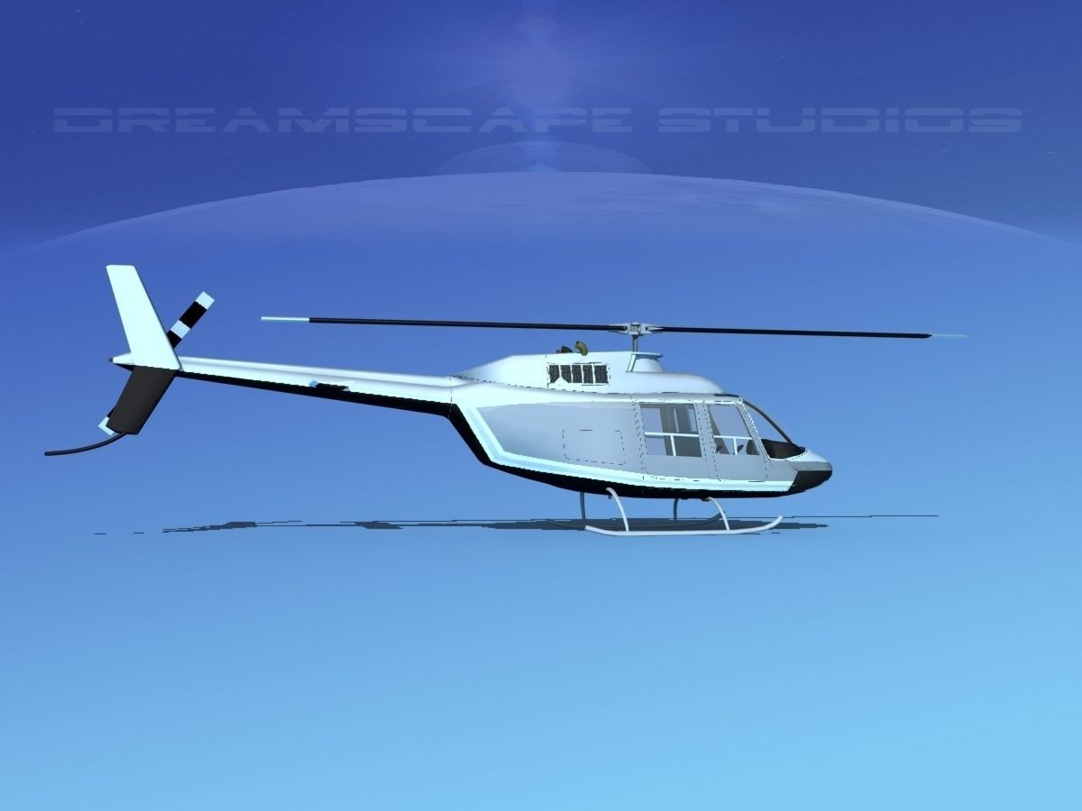 Bell 206 Jet Ranger V22 3D model_3