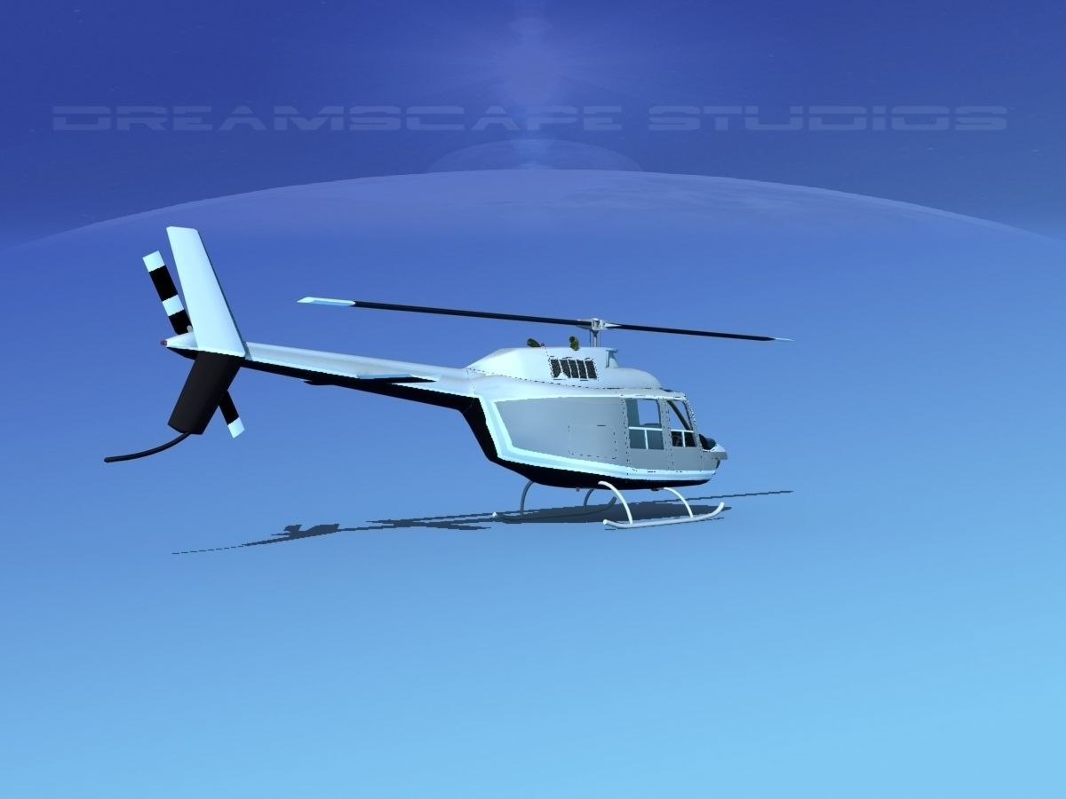 Bell 206 Jet Ranger V22 3D model_4