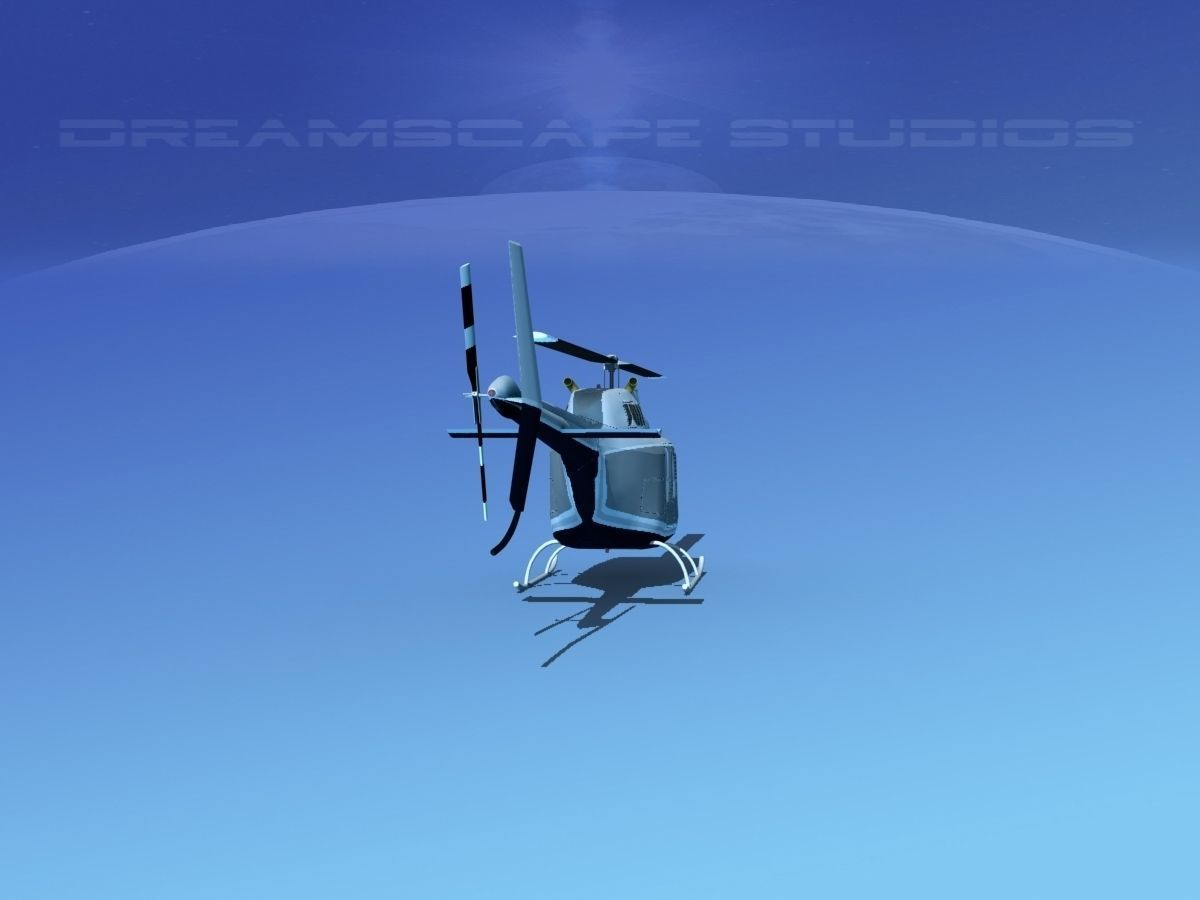 Bell 206 Jet Ranger V22 3D model_5