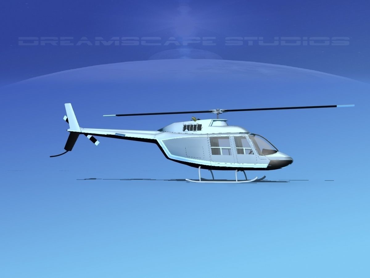 Bell 206 Jet Ranger V22 3D model_2