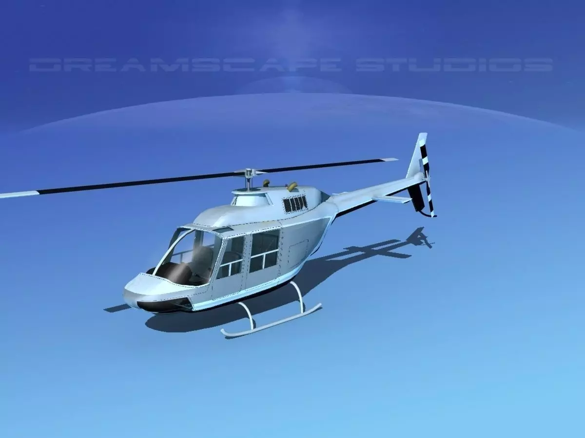 Bell 206 Jet Ranger V22 3D model_0