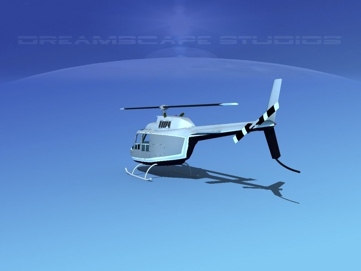 Bell 206 Jet Ranger V22 3D model_6