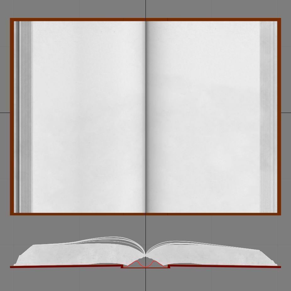 Blank Book 3D model_3