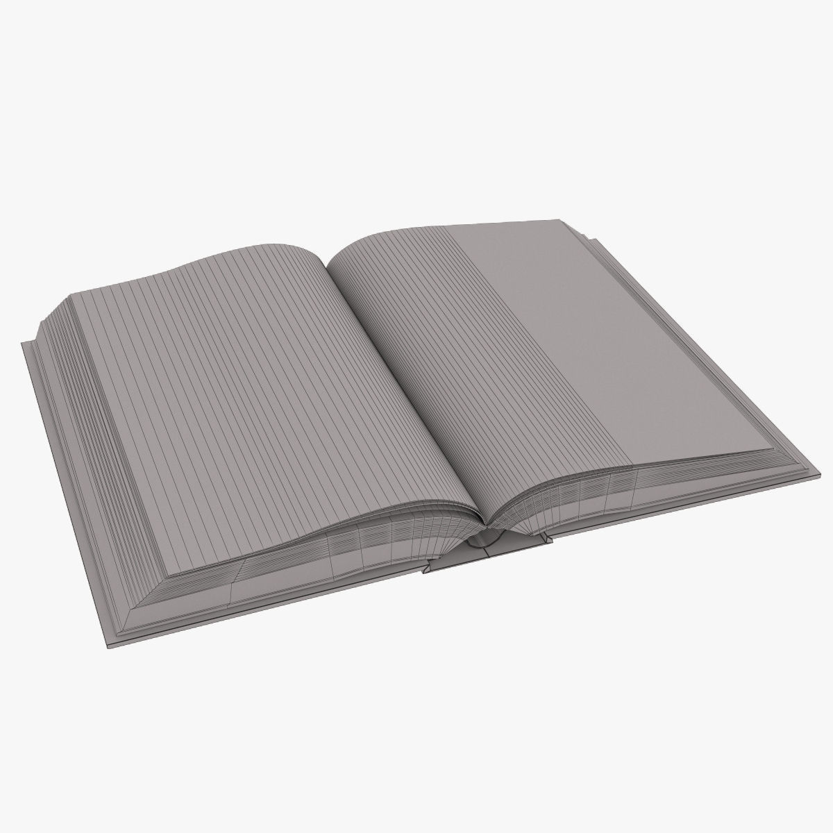 Blank Book 3D model_1