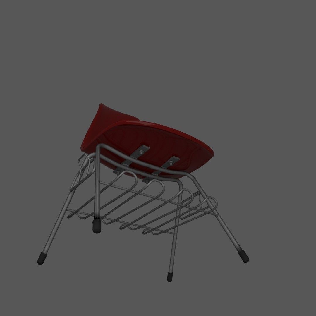 Plastic chair with metal suprot 3D model_10