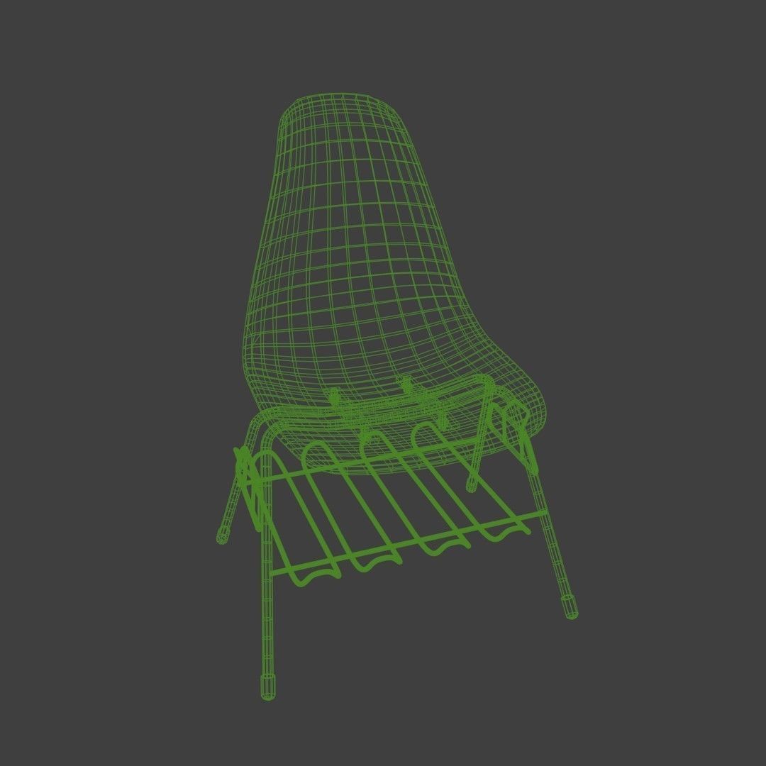 Plastic chair with metal suprot 3D model_19