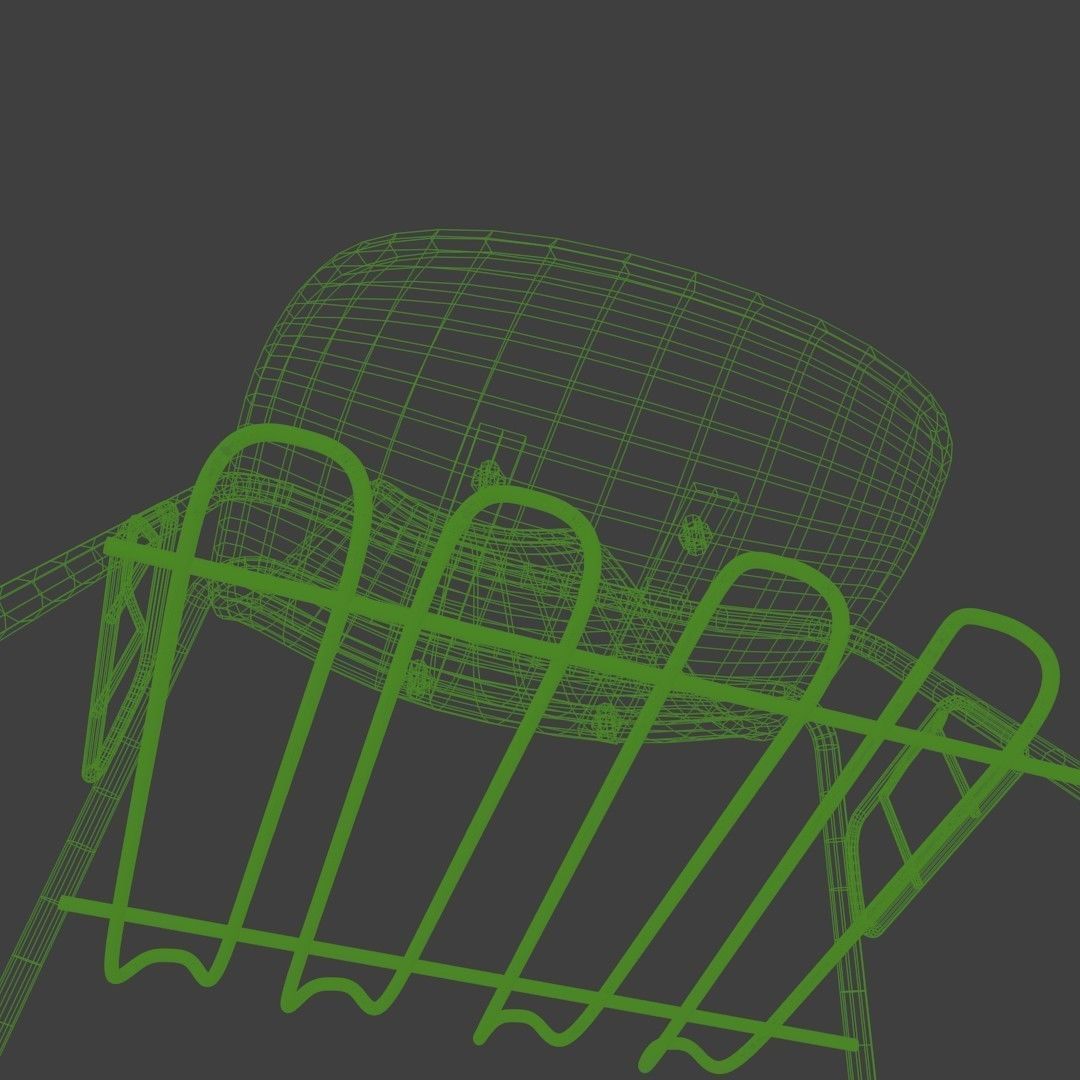 Plastic chair with metal suprot 3D model_28