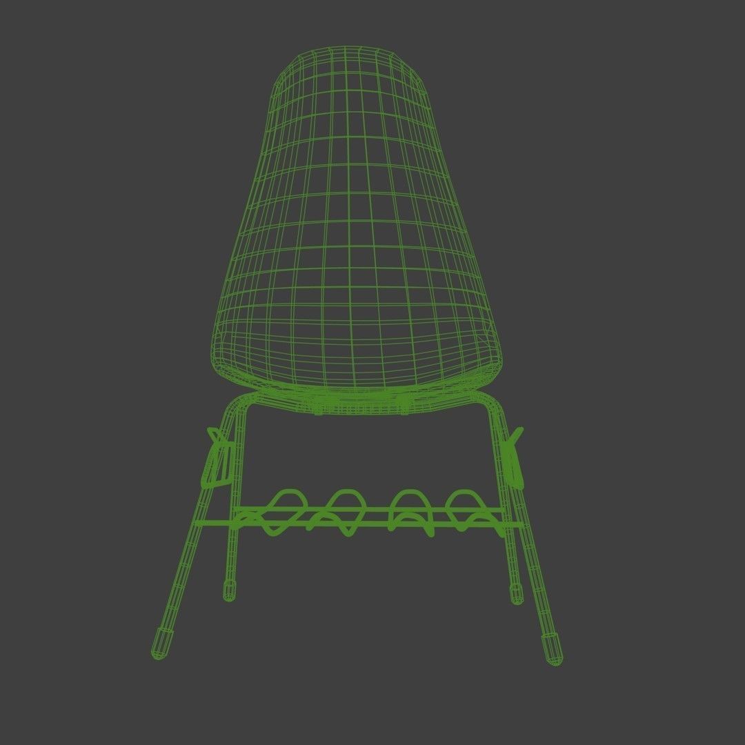 Plastic chair with metal suprot 3D model_17