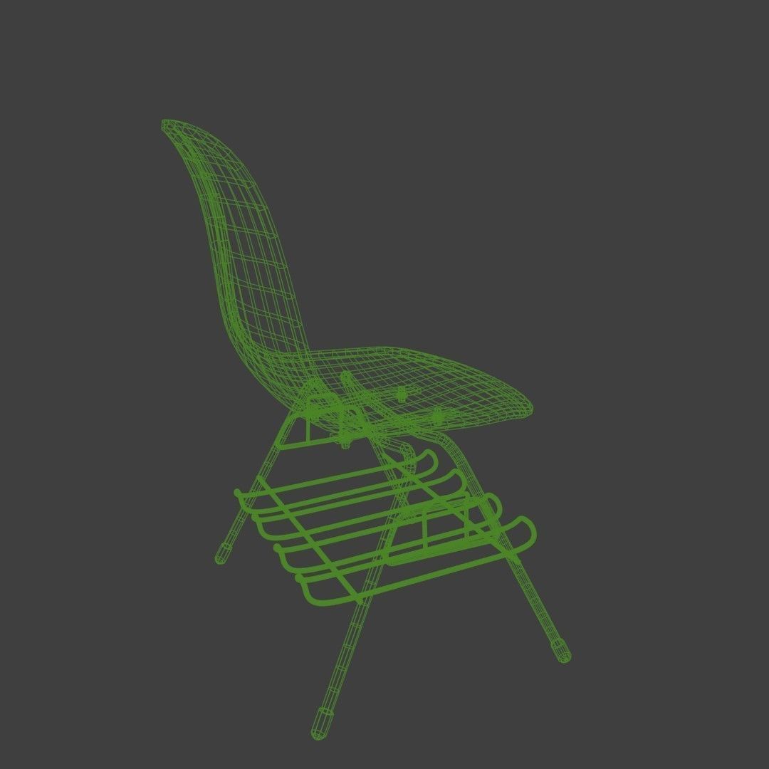 Plastic chair with metal suprot 3D model_16