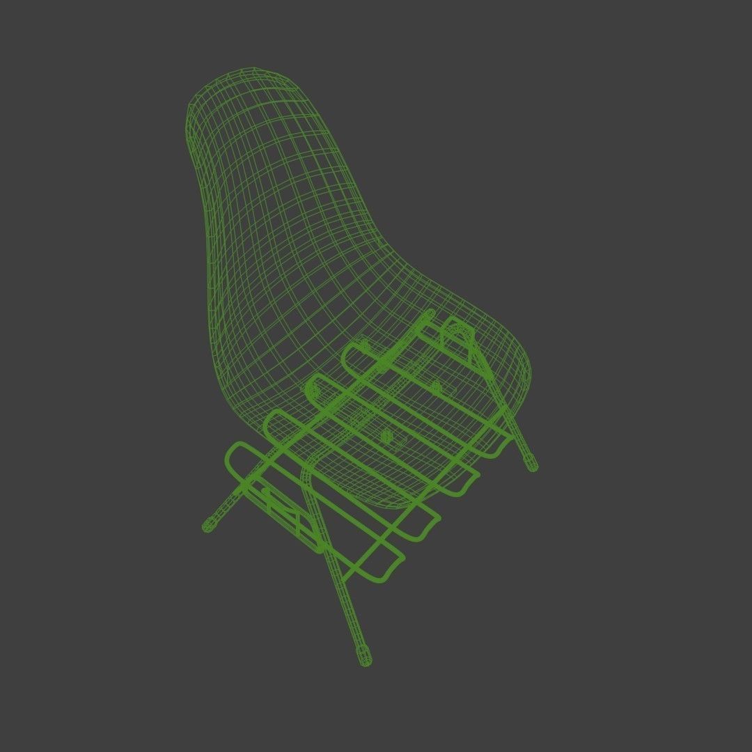 Plastic chair with metal suprot 3D model_27