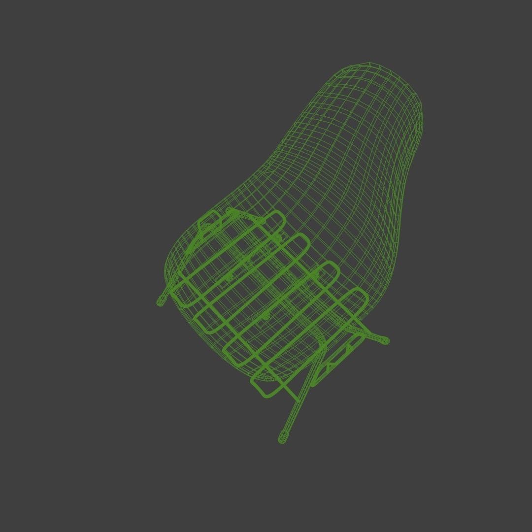 Plastic chair with metal suprot 3D model_23