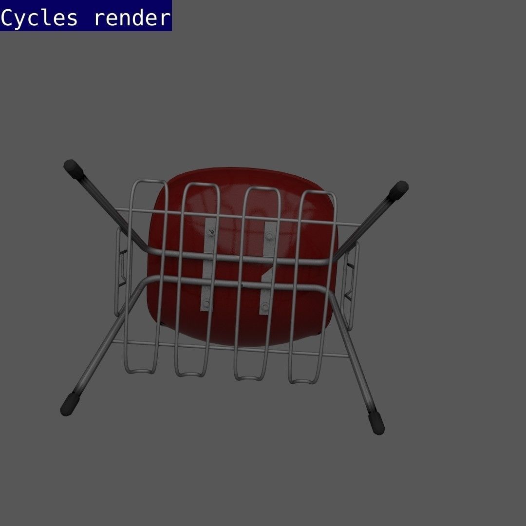 Plastic chair with metal suprot 3D model_14