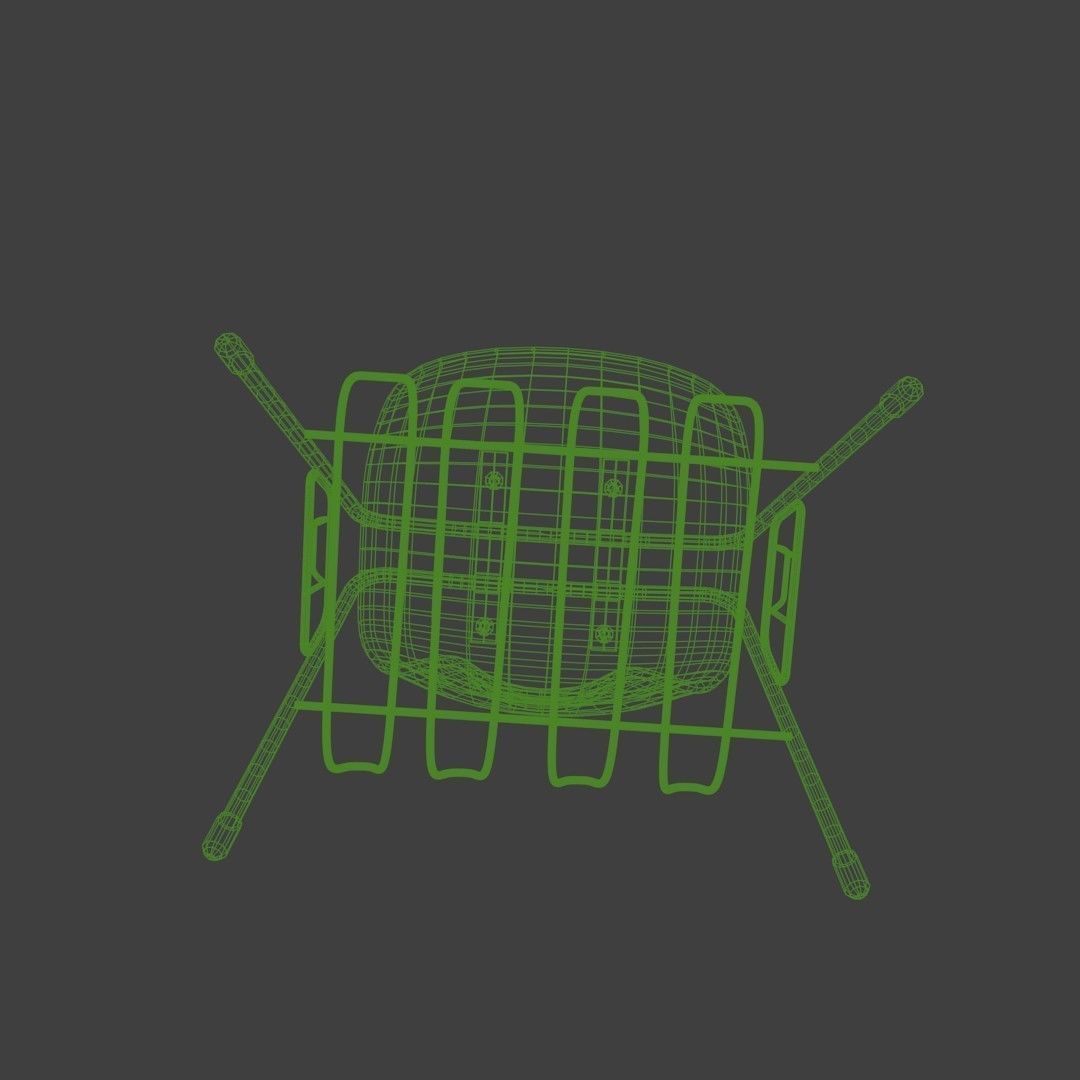 Plastic chair with metal suprot 3D model_25